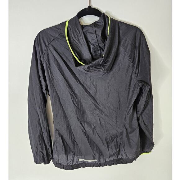 Nike Sportswear Womens Windrunner Full Zip Black Neon Green Size Large - Picture 2 of 6